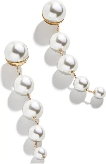Sheri Imitation Pearl Linear Drop Earrings | Nordstrom