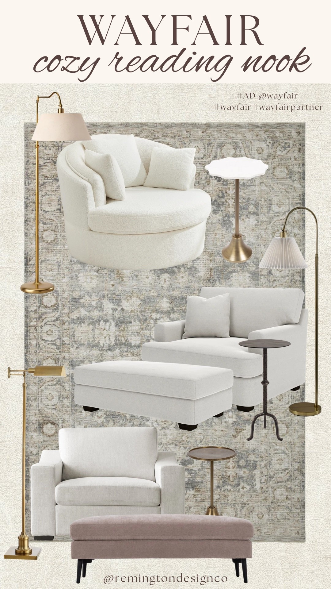 #ad cozy reading nook favorites! #wayfairpartner #wayfair @wayfair