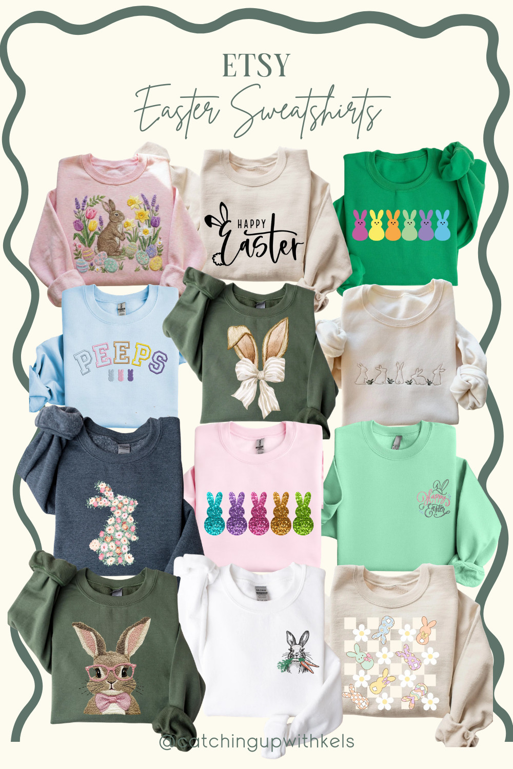 Etsy always has the cutest Easter sweatshirts! Sharing my favorite finds that are perfect for spring, egg hunts, and cozy Easter weekend outfits. Tap to shop the cutest bunny + pastel styles!  

 #LTKSpringSale #LTKootd #LTKSeasonal