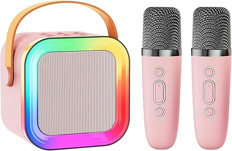 Mini Karaoke Machine Speaker for Kids Adults,Portable Bluetooth with 1-2 Wireless Microphones,Chr... | Amazon (US)