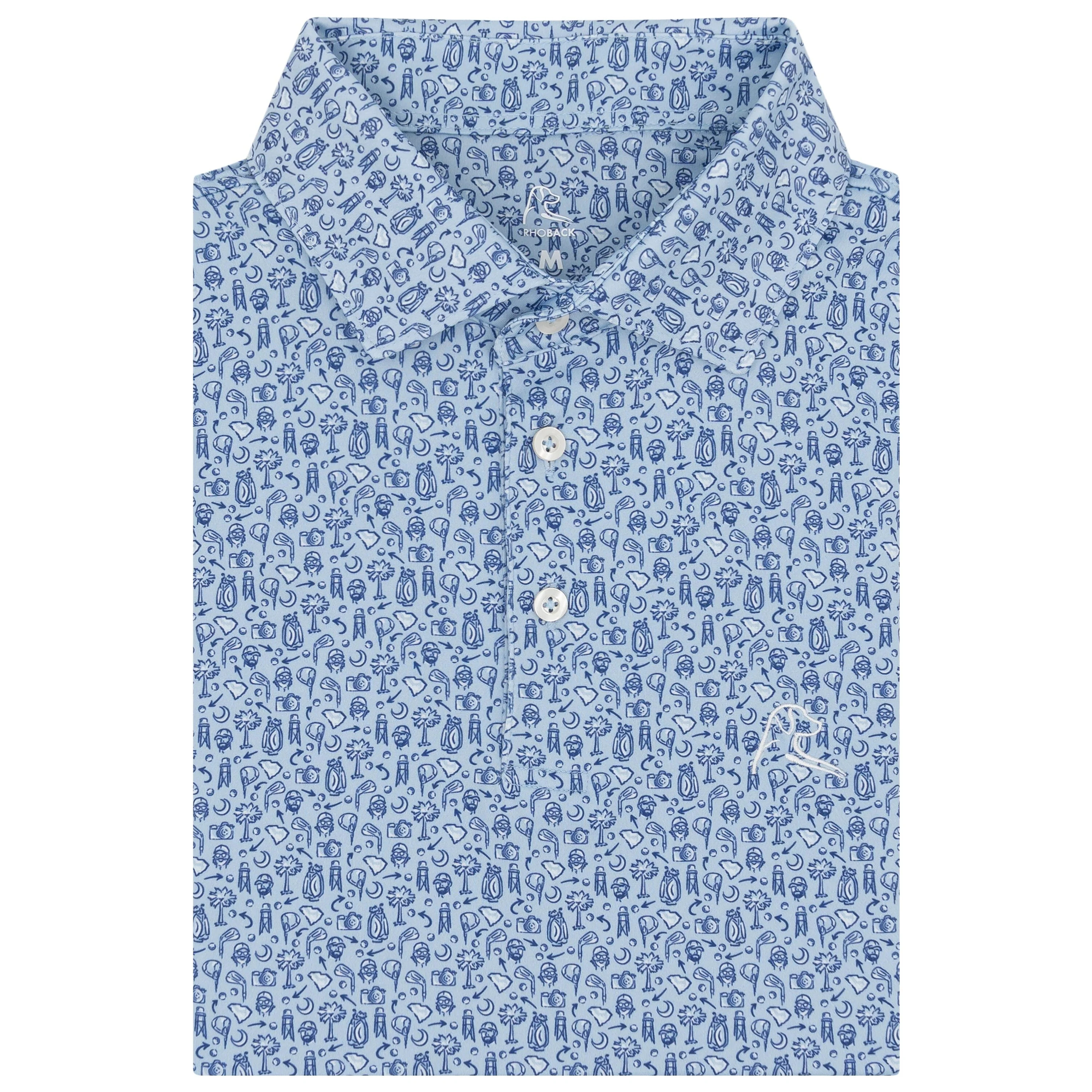 The Bryan Bros Scramble | Performance Polo | The Bryan Bros Scramble - Baby Blue/Short Stop Blue The Bryan Bros Scramble | Baby Blue / M | RHOBACK
