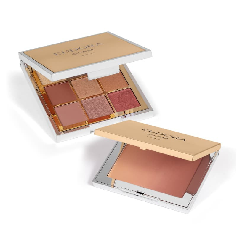 Combo Glam Metals: Blush Bronzer Degradê 7g + Paleta de Sombra 5,85g | Eudora (BR)