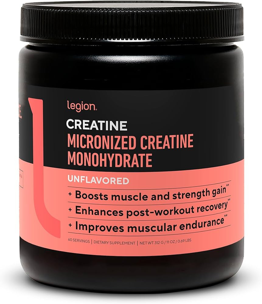 LEGION Micronized Creatine Monohydrate Supplement - Clean Creatine Powder for Muscle Gain & Post ... | Amazon (US)