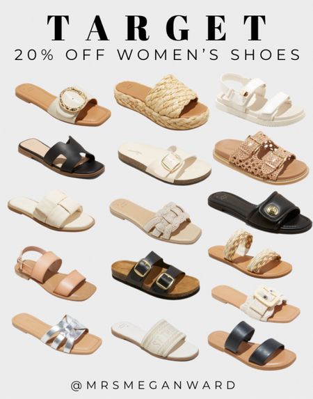 Target women’s shoes 20% off through May 12! 

Now is the time to stock up on spring and summer sandals! So many cute slip on styles, Birkenstock look for less, braided styles, flats and buckled options  

#LTKSaleAlert #LTKFindsUnder50 #LTKShoeCrush