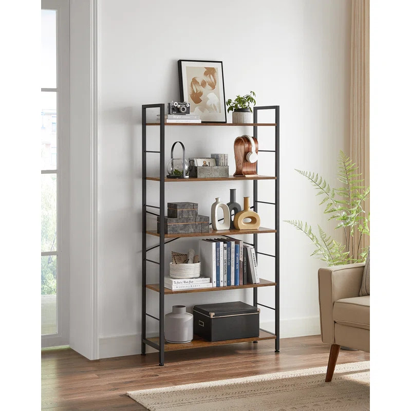 Nuss 31.5'' W Steel Etagere Bookcase | Wayfair North America