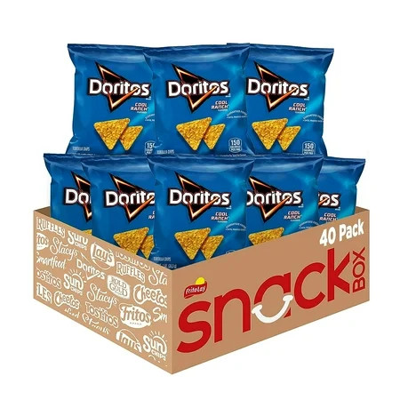 Doritos Cool Ranch Flavored Tortilla Chips Snacks Multipack, 1 oz Bags, 40 Count | Walmart (US)