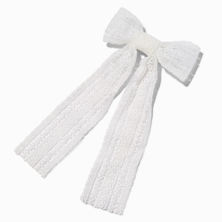 White Lace Hair Bow Clip | Claire's (UK)