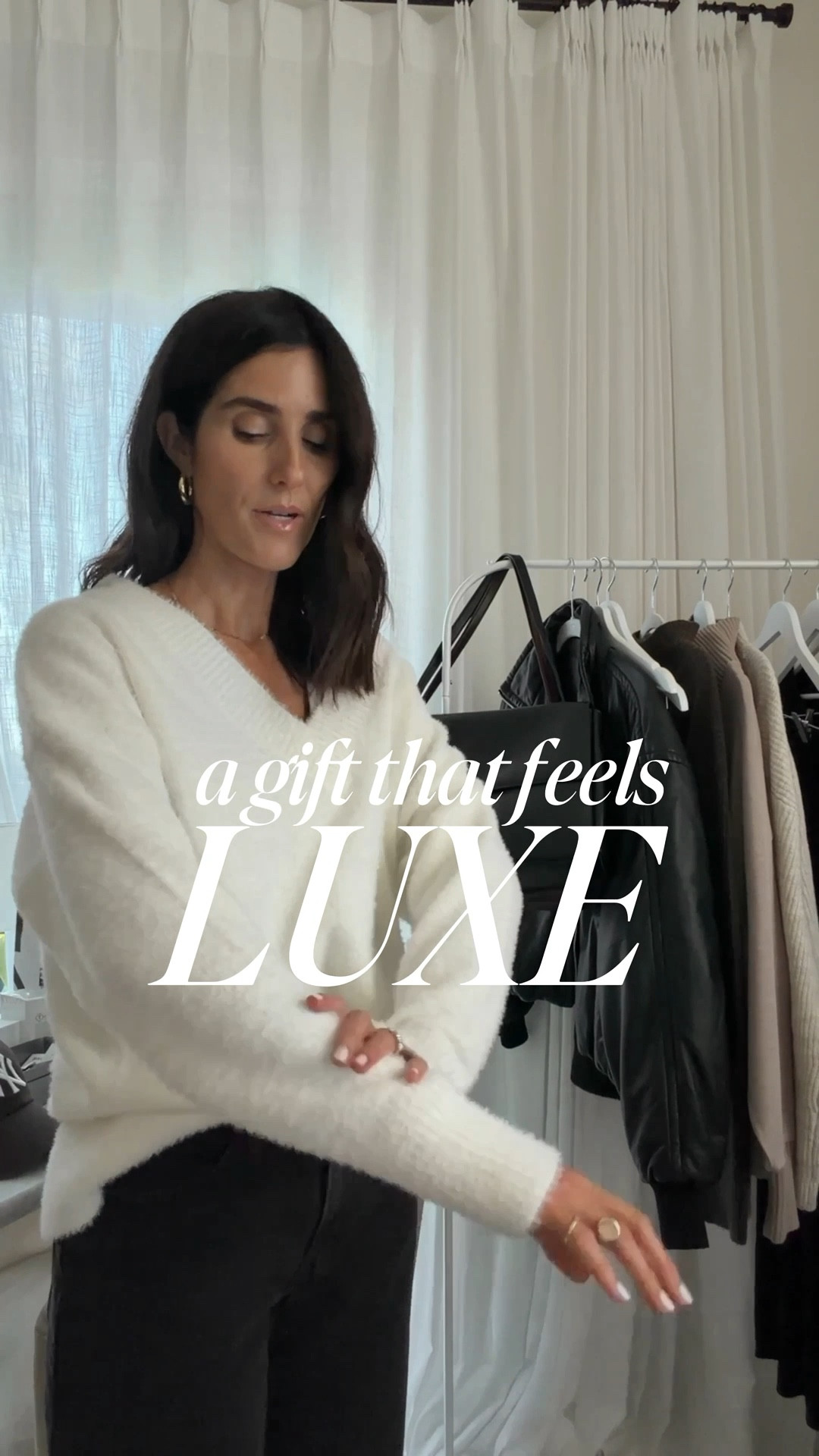 A gift that feels luxe 🙌🏼 I’m just shy of 5-7” wearing the size small and my jeans run true to size! #stylinbyaylin #aylin

#LTKFindsUnder100 #LTKGiftGuide #LTKHoliday