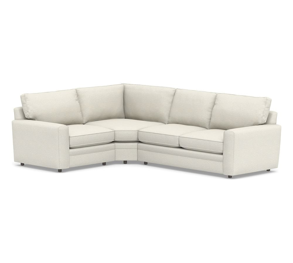 Pearce Square Arm 3-Piece Wedge Sectional (118"–126.5") | Pottery Barn (US)