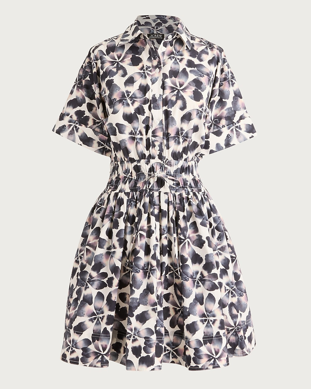 Elena mini shirt-dress in floral-print cotton poplin | J. Crew US