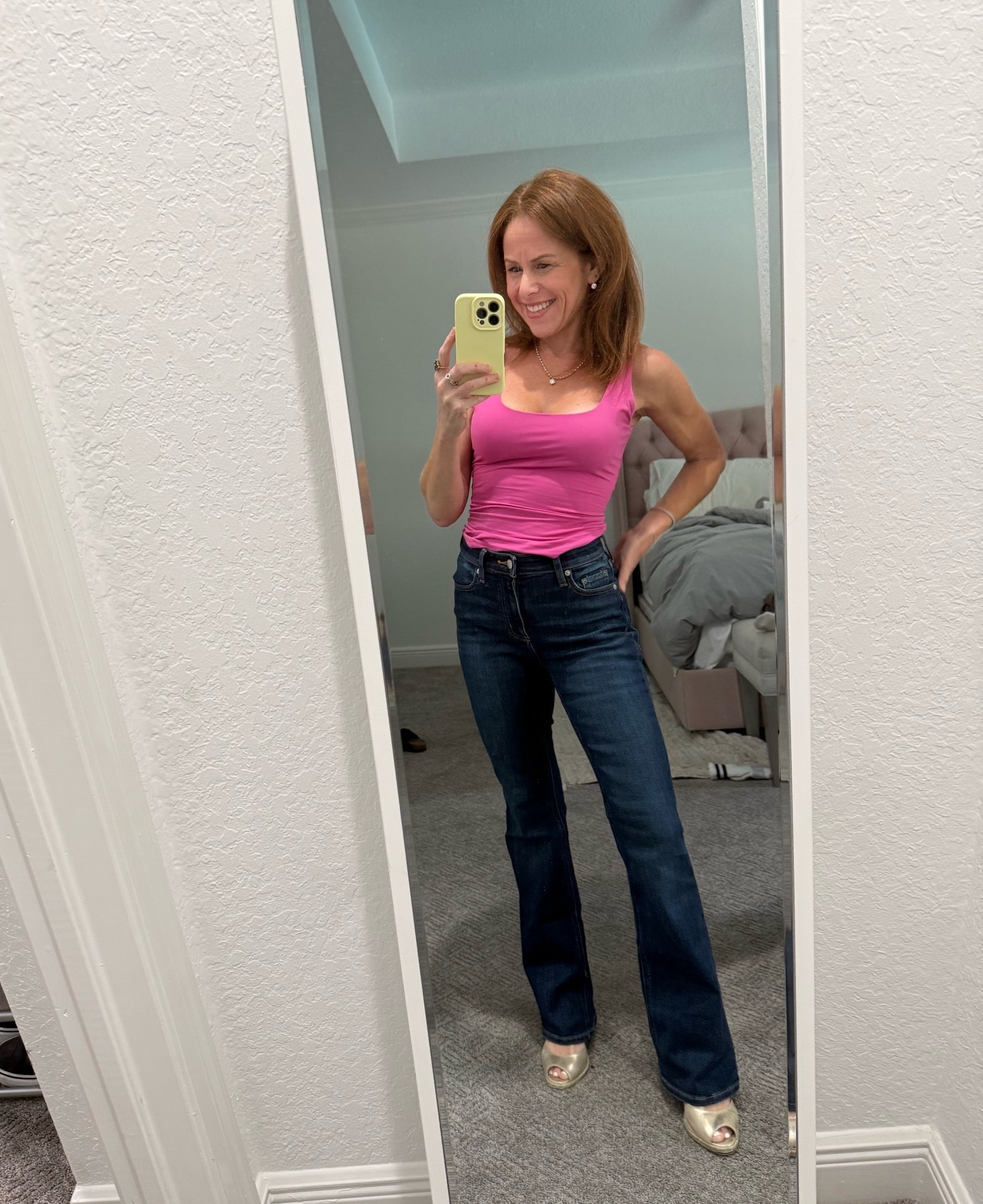 The target denim that’s an unreal find, sucks you in and is so flattering. Wearing 2R.

#LTKootd #LTKOver40