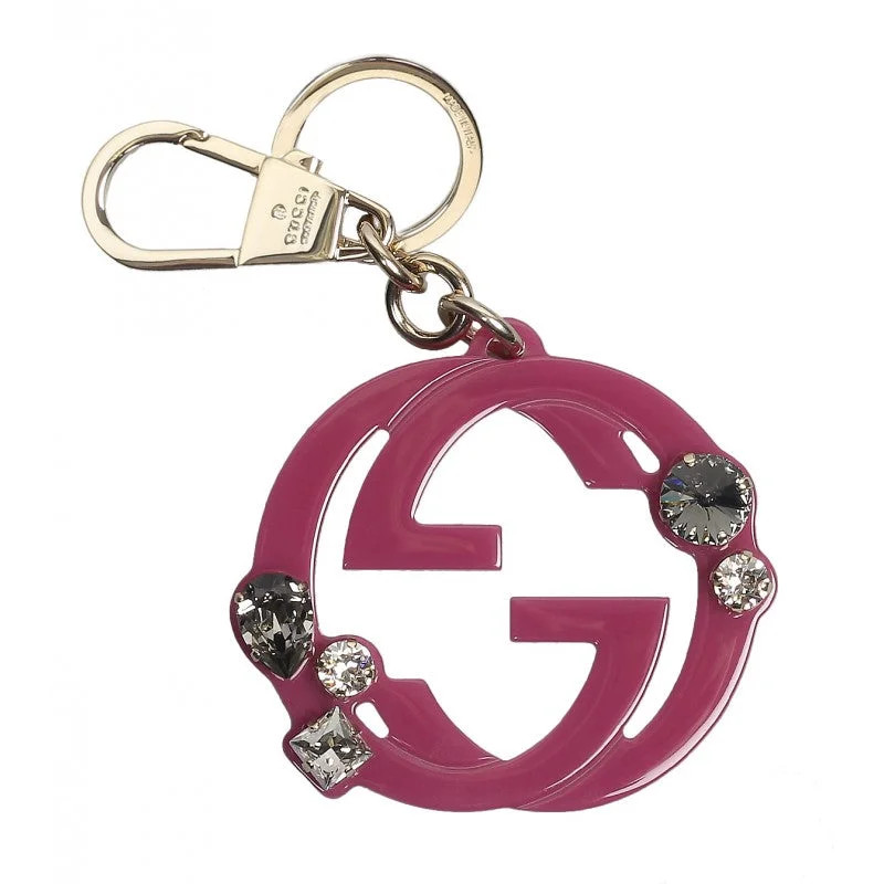 Gucci GG Embellished Key Ring Charm | Cettire Global