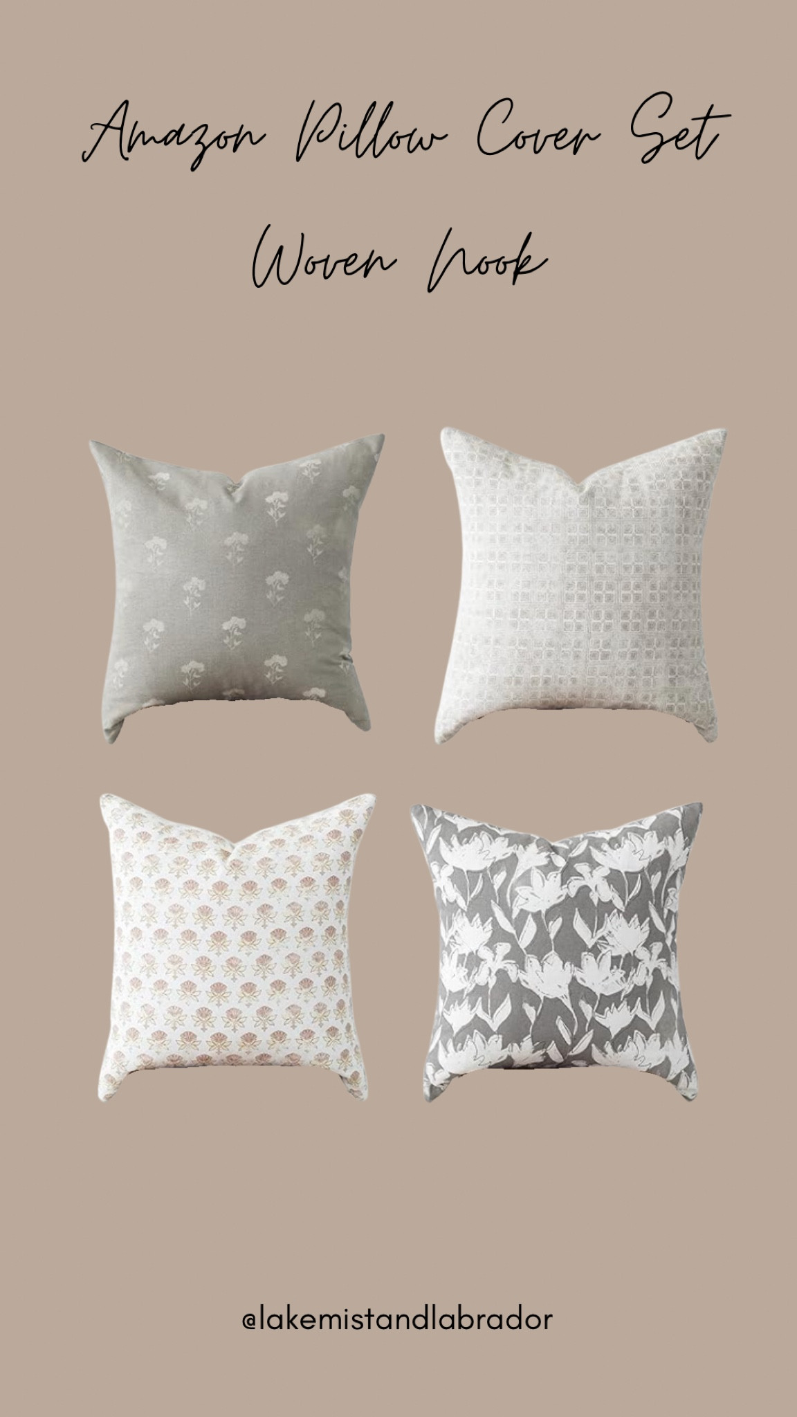 Amazon Woven Nook Pillow Cover Set 

transitional home, neutral pillow covers, designer pillow covers

#LTKstyletip #LTKhome #LTKfindsunder100