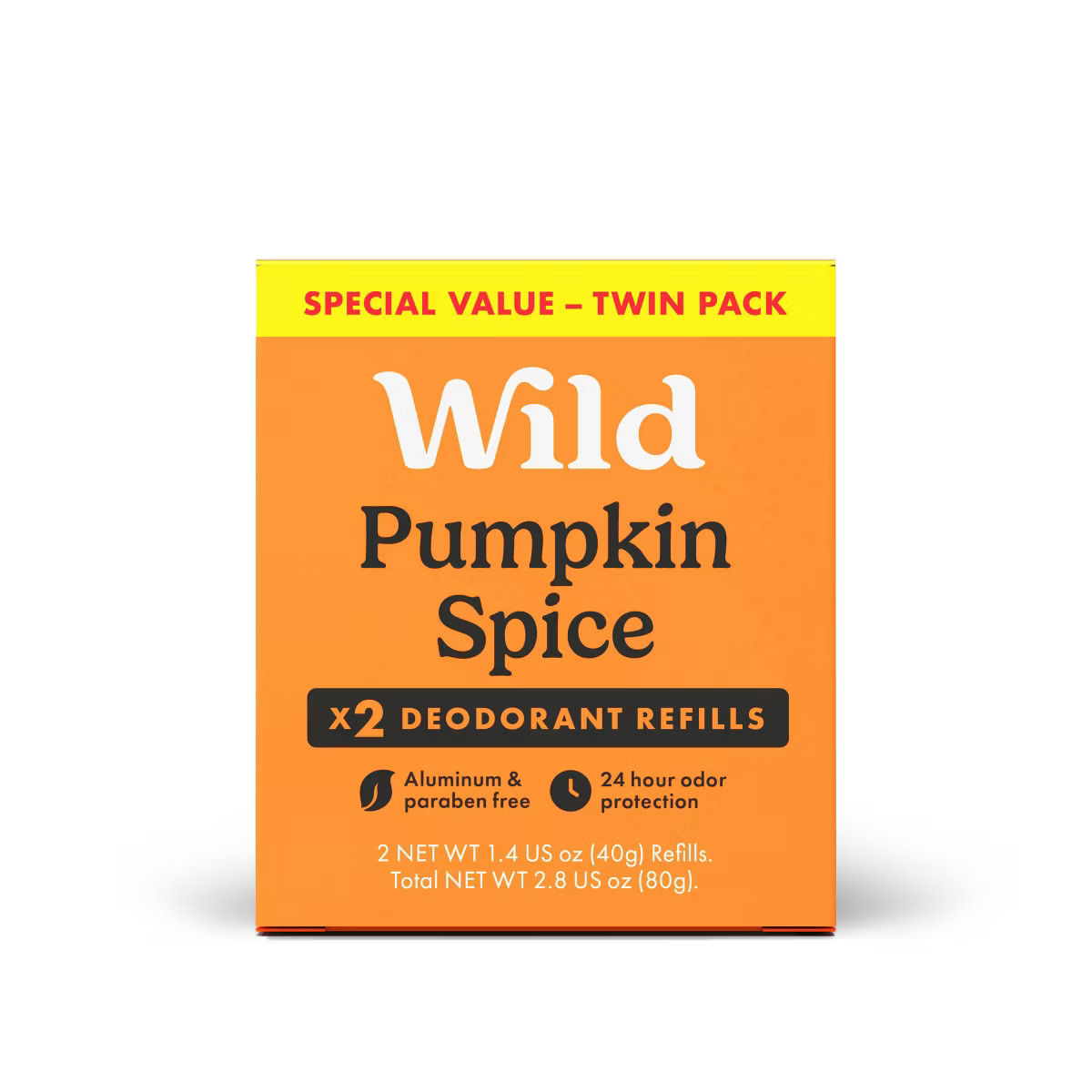 Wild Cosmetics Duo Deodorant Refills - Pumpkin Spice - 1.4oz/2pk | Target