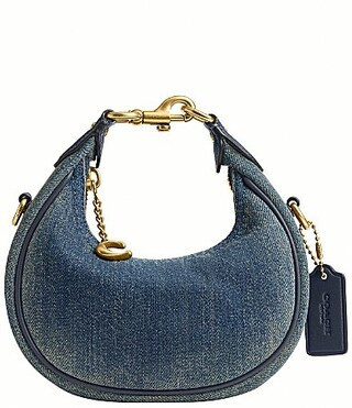 COACH Denim Jonie Handle Clutch - Dark Indigo | Dillard's