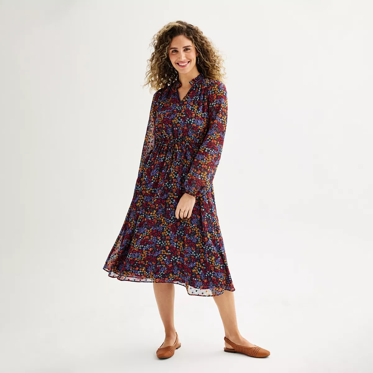 Women's Draper James Cinched Waist Midi Dress | Kohl's