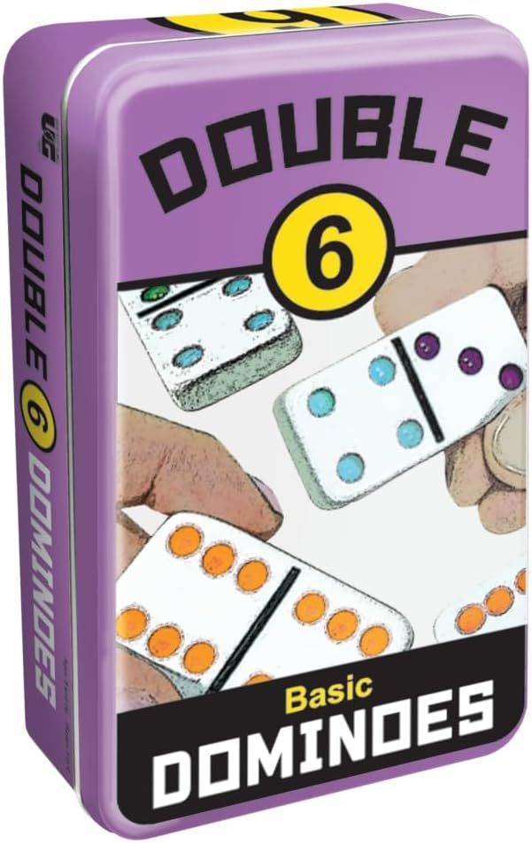 Front Porch Classics | Double 6 Travel Tin Domino Set from, for 2 to 4 Players Ages 8 to 99 | Amazon (US)