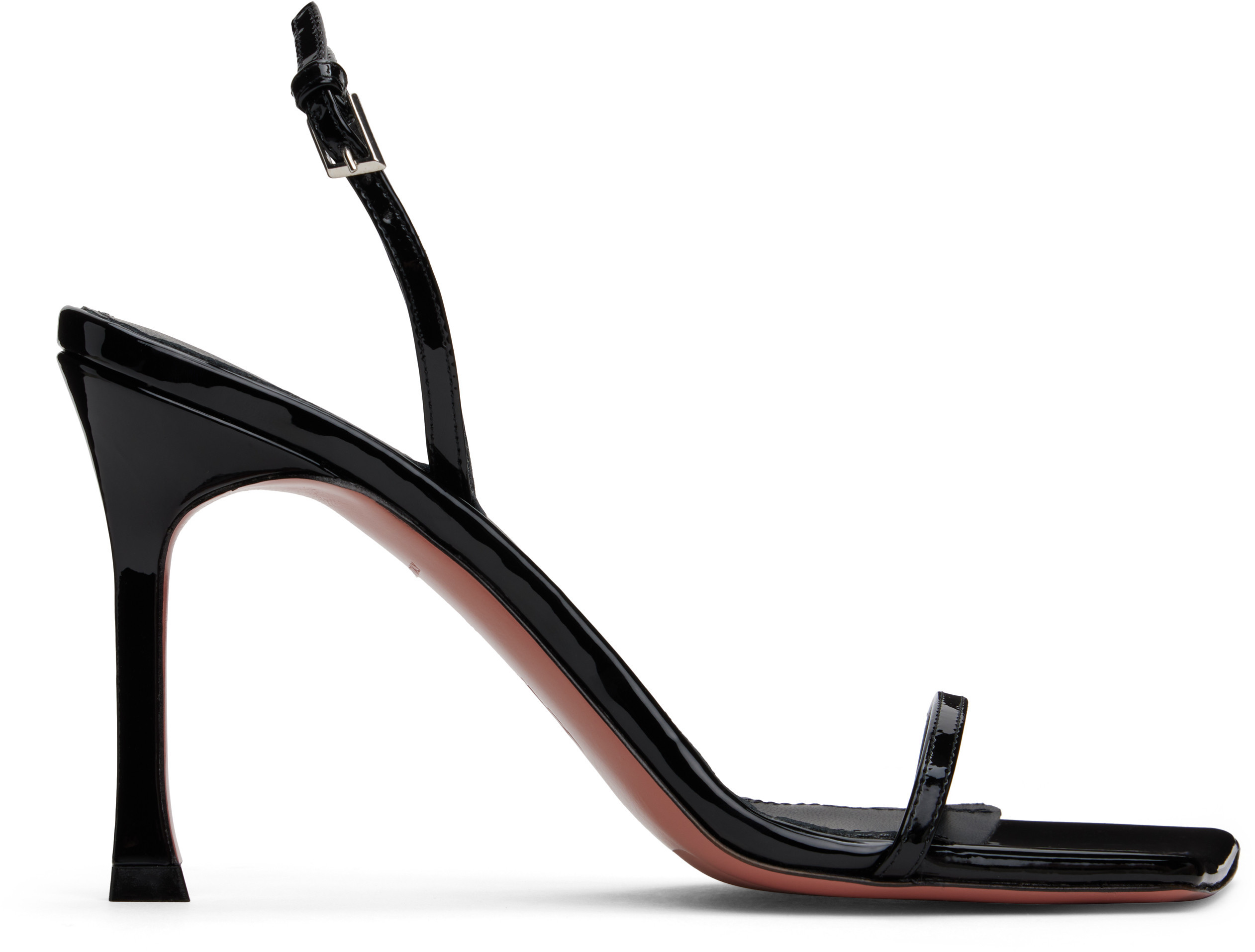 Amina Muaddi Black Maya Slingback Heeled Sandals | SSENSE