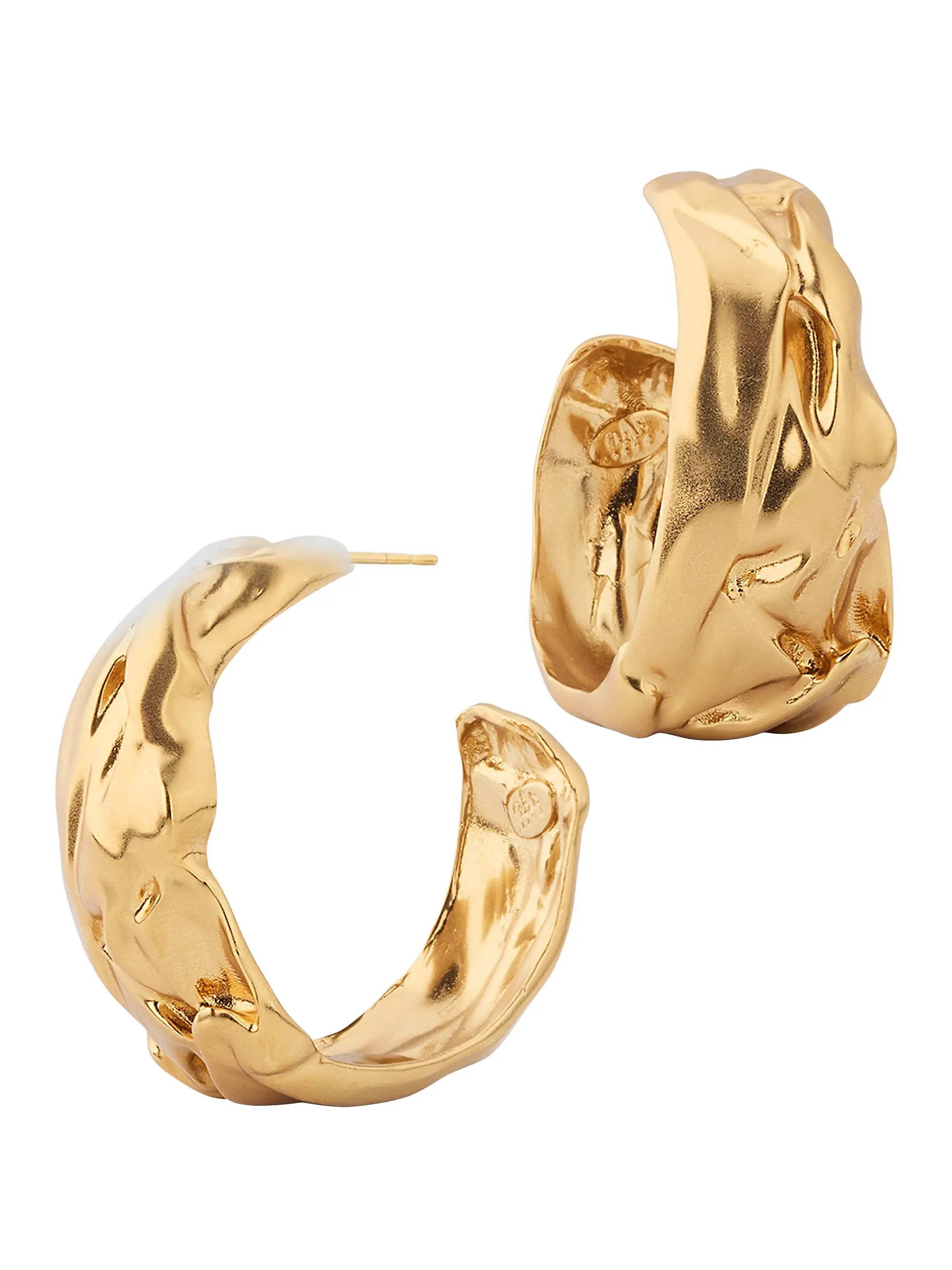 Compression 24K-Gold-Plated Hoops | Saks Fifth Avenue
