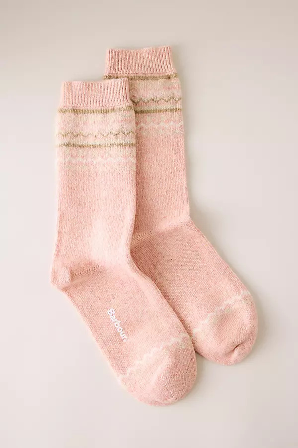 Barbour Anaise Fair Isle Wool-Blend Socks | Anthropologie (UK)