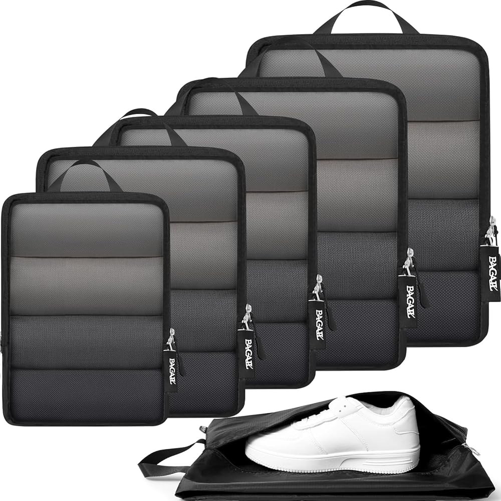 BAGAIL 6 Set Ultralight Compression Packing Cubes Packing Organizer for Travel Accessories Luggag... | Amazon (US)