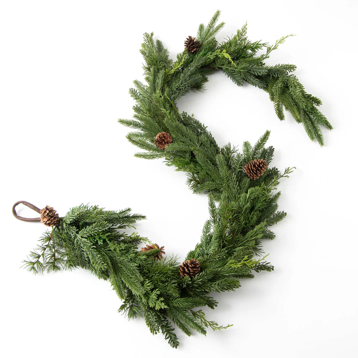 Real Touch Cedar, Spruce & Pinecone Christmas Front Door Garland or Table Runner | Darby Creek Trading