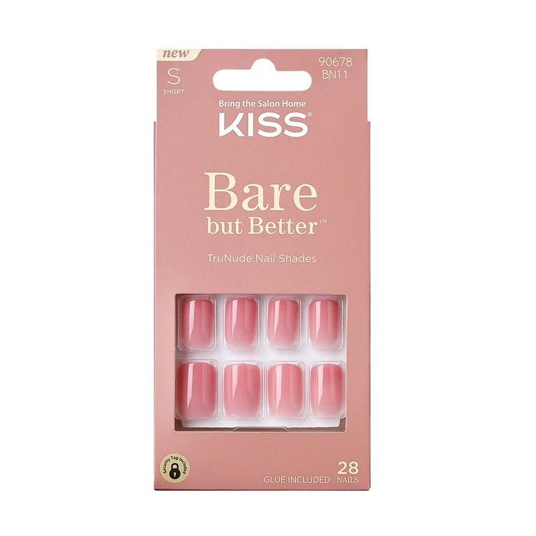KISS Bare-But-Better TruNude Press-On Nails, Short Length, Square Shaped, 31 Ct. | Walmart (US)