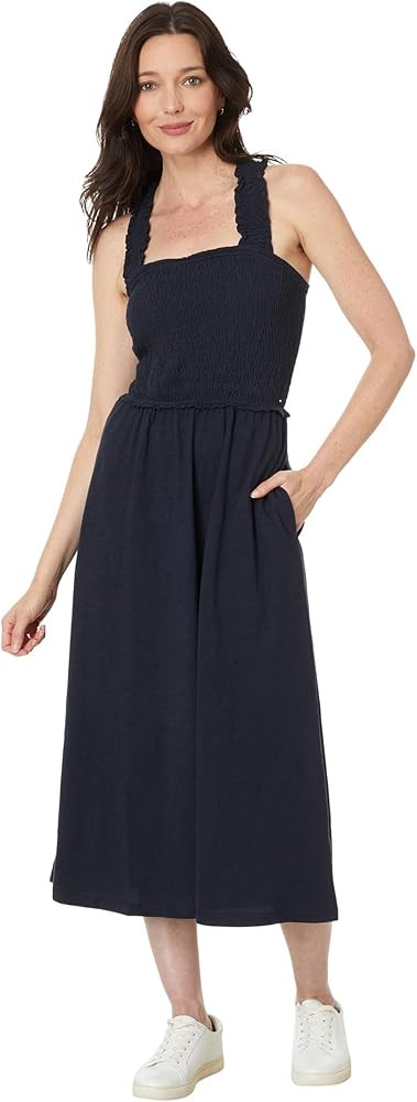 Tommy Hilfiger Women's Smocked Midi Dress | Amazon (US)