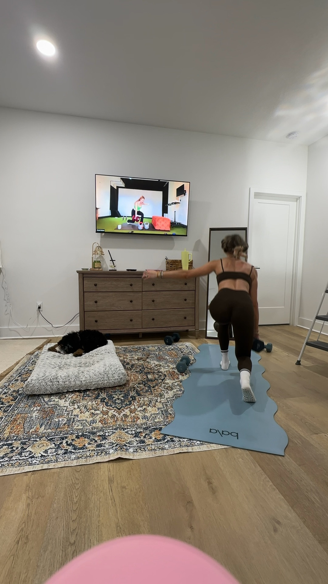 Amazon size small workout set. Two Piece Workout Sets For Women Sport Bra Matching High Waist Scrunch Butt Leggings Gym Yoga Active Wear Outfits

My workout and workout gear for my daily workout. I take pilates classes from @lexfish on Instagram she has a whole online platform and membership! Most of my pilates gear and tools are from Bala. Bala use code SLOANE15. 
#workoutgear #workoutwear #pilates #ootd #outfit #athleticwear #athleticoutfit #bikershorts #sportsbra #pilatesoutfit #athleisure #bala #pilatesworkout #pilateslovers #pilatestiktok #balabangles

#LTKmorningroutine #LTKfitnessgoals #LTKActive