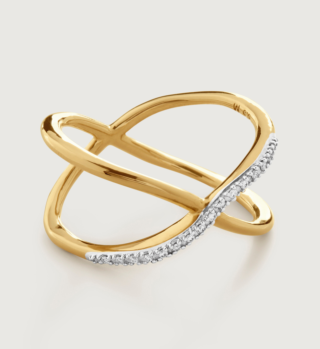Riva Diamond Kiss Ring | Monica Vinader (Global)
