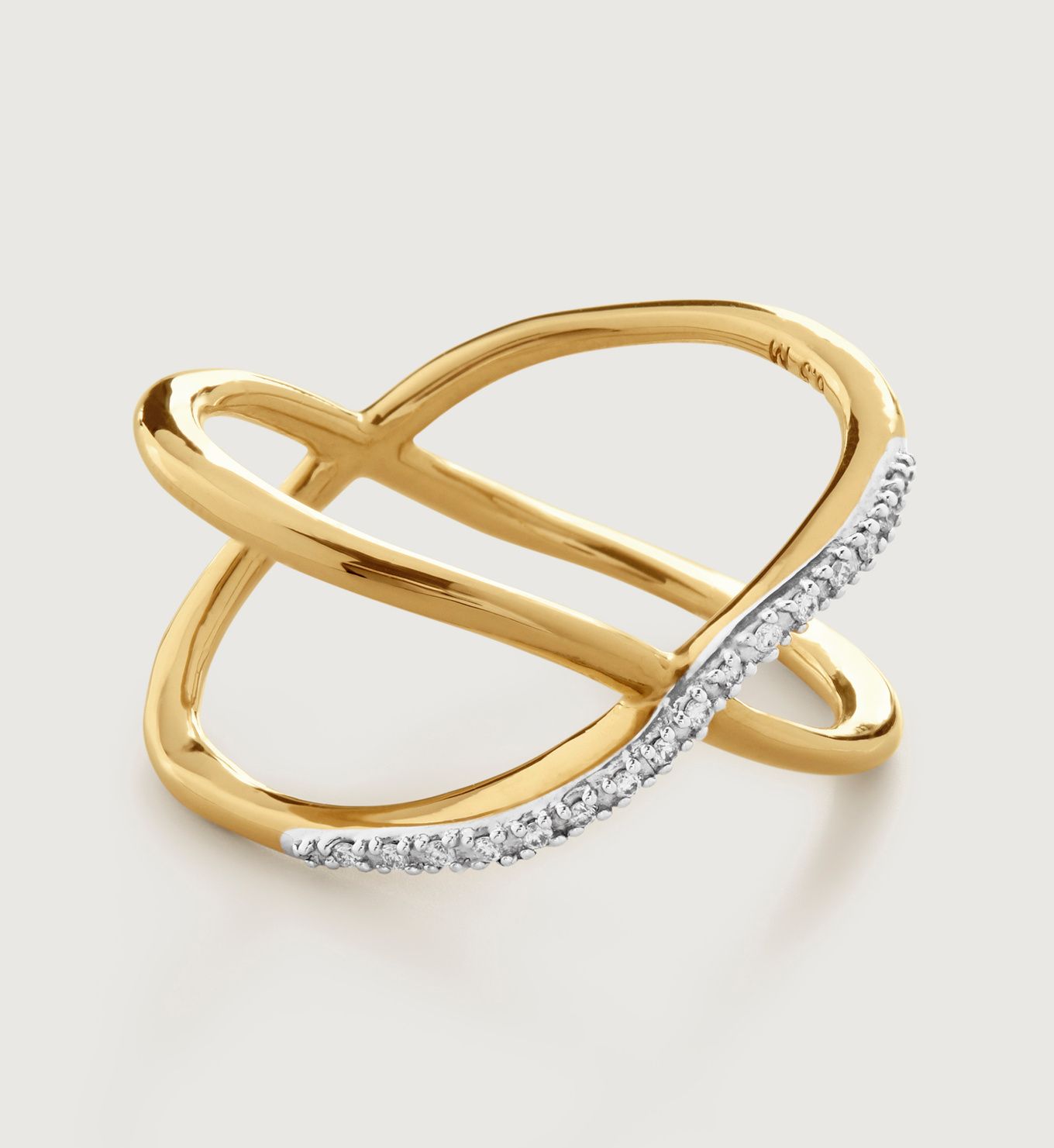 Riva Diamond Kiss Ring | Monica Vinader (US)