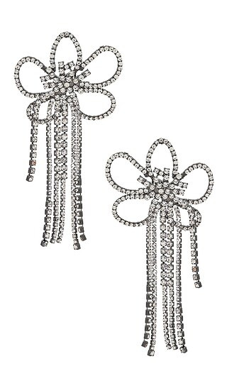 Daisy Shimmer Earrings in Silver | Revolve Clothing (Global)