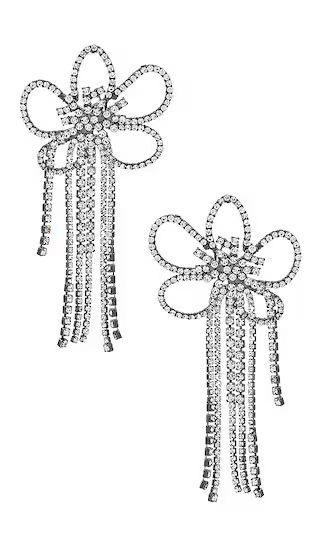 Daisy Shimmer Earrings in Silver | Revolve Clothing (Global)