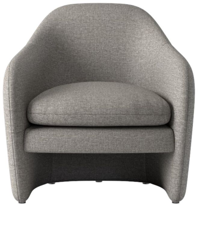 Pavia Chair Taylor Felt Grey | CB2 | CB2