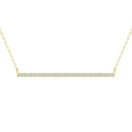 ARAIYA FINE JEWELRY 10K Yellow Gold Diamond Fashion Pendant with Gold Plated Silver Cable Chain Necklace (1/20 cttw I-J Color I2-I3 Clarity) 18 | Walmart (US)