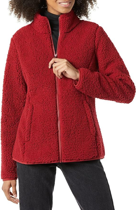 Amazon Essentials Women's Polar Fleece Lined Sherpa Full-Zip Jacket | Amazon (US)