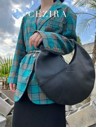 Oversized Novelty Bag Stitch Detail Minimalist | SHEIN
