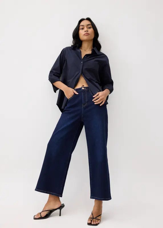 Denim High Waist Wide Leg Jeans | Love, Bonito USA