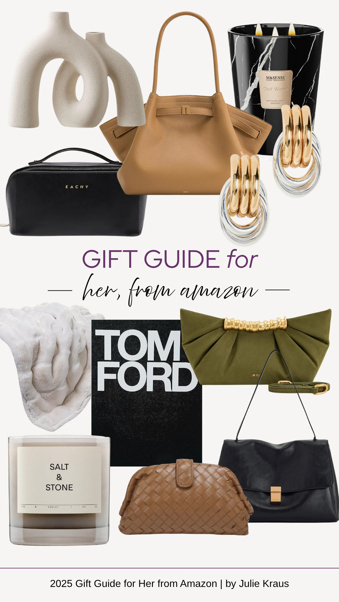 amazon gift guide 2025, gifts for her from Amazon, Amazon holiday finds, travel makeup case, faux fur throw blanket, Tom Ford coffee table book, cozy candle, stylish clutch, everyday tote bag, statement earrings, home decor gift, hug donut decor, Amazon beauty and fashion, fast shipping gifts, budget-friendly Amazon picks 

 #LTKGiftGuide #LTKHoliday #LTKSeasonal