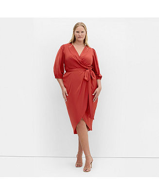 Plus Size Opulent Elbow Sleeve Dress | Macy's