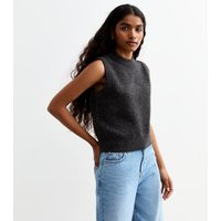 Women's Petite Grey Soft-Knit Jumper Vest New Look | New Look (UK)