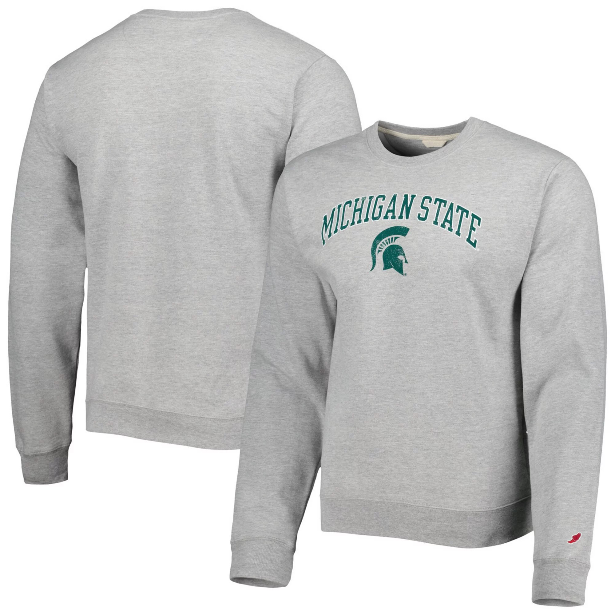 Men's League Collegiate Wear Gray Michigan State Spartans 1965 Arch Essential Fleece Pullover Swe... | Kohl's
