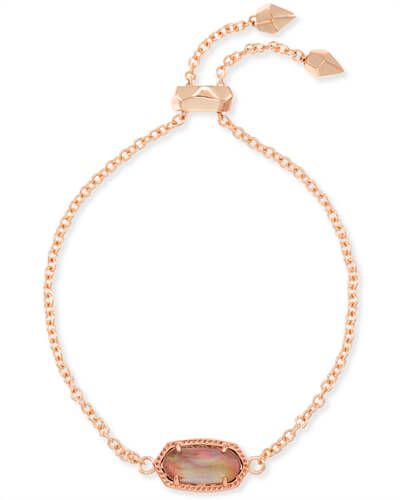 Elaina Rose Gold Chain Bracelet in Brown Mother of Pearl | Kendra Scott