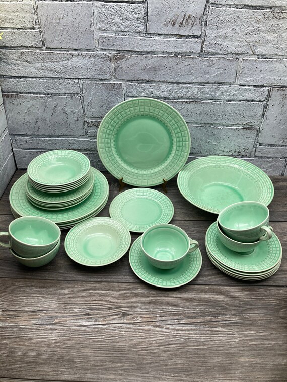 1937 VERY RARE Highlight Plaid Green  Edwin Knowles China | Etsy | Etsy (US)