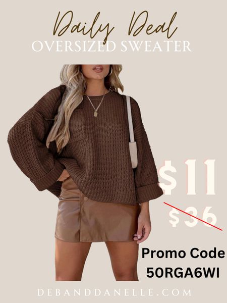 Check out this amazing deal on this Amazon oversized cropped sweater. I bought it in color, Coffee, back in September. Use promo code, 50RGA6WI, to get it for $11 today! #amazonfashion #treatyourself

#LTKfindsunder50 #LTKstyletip #LTKGiftGuide