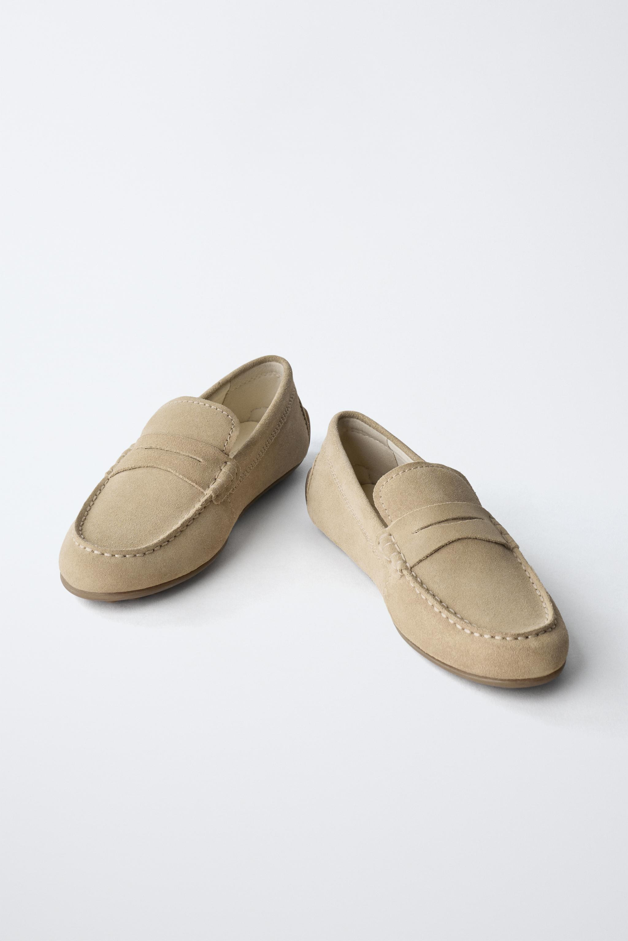 SPLIT LEATHER LOAFERS | Zara US