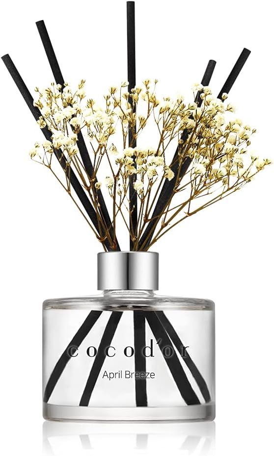 Cocodor Preserved Real Flower Reed Diffuser / April Breeze / 6.7oz(200ml) / 1 Pack / Reed Diffuse... | Amazon (US)