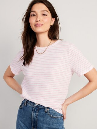 EveryWear Striped Slub-Knit T-Shirt for Women | Old Navy (US)