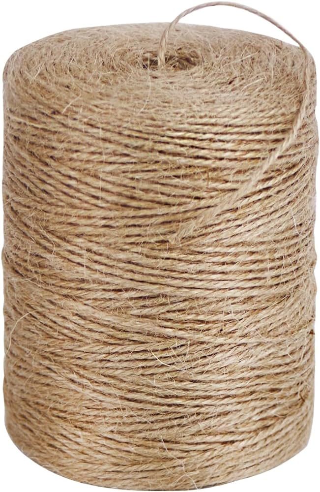 SMART&CASUAL 800 Ft Natural Jute Twine String Thin Ribbon Hemp Twine for Craft Plant Gift Wrappin... | Amazon (US)