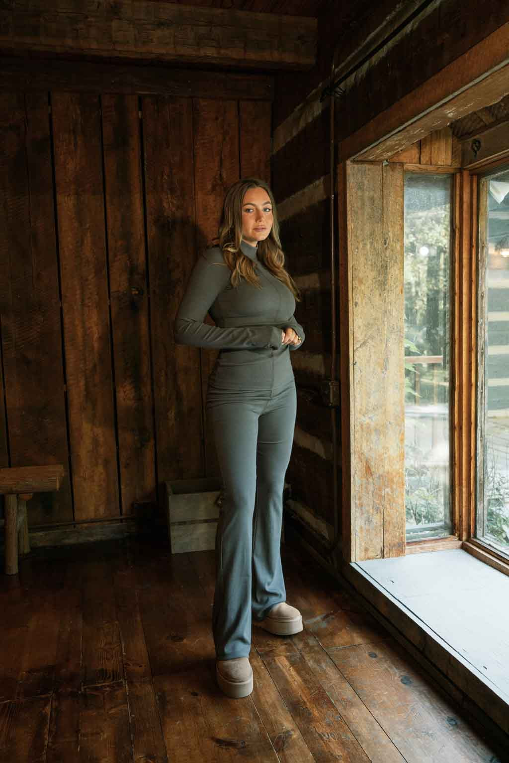 Ribbed Flare Leggings - Town & Country | Tribe Kelley